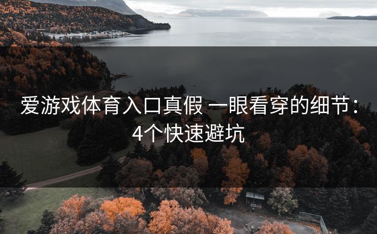 爱游戏体育入口真假 一眼看穿的细节：4个快速避坑